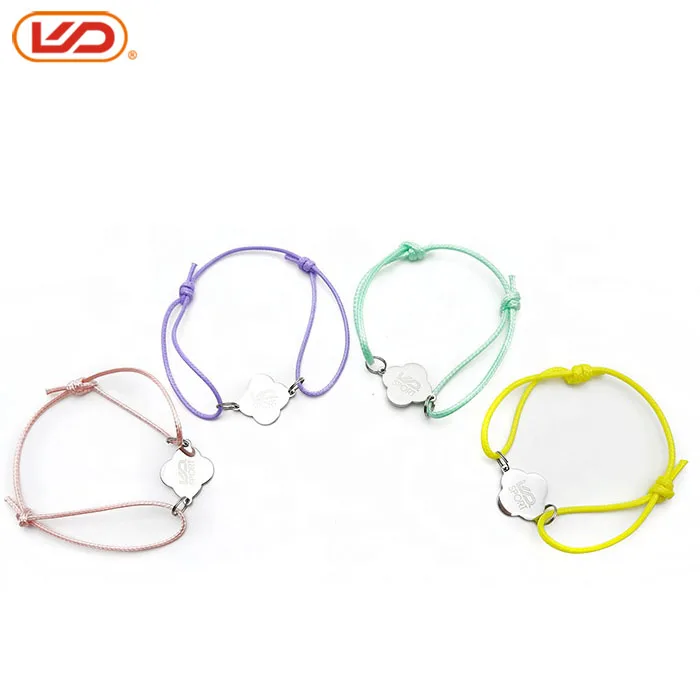 Nylon lanyard hand band wrist strap resistance custom women braided bracelet rope