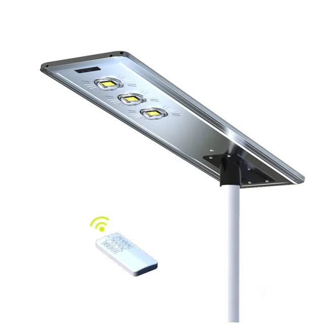 100w 120w solar street light with 10m pole for 5 years warranty with remote control