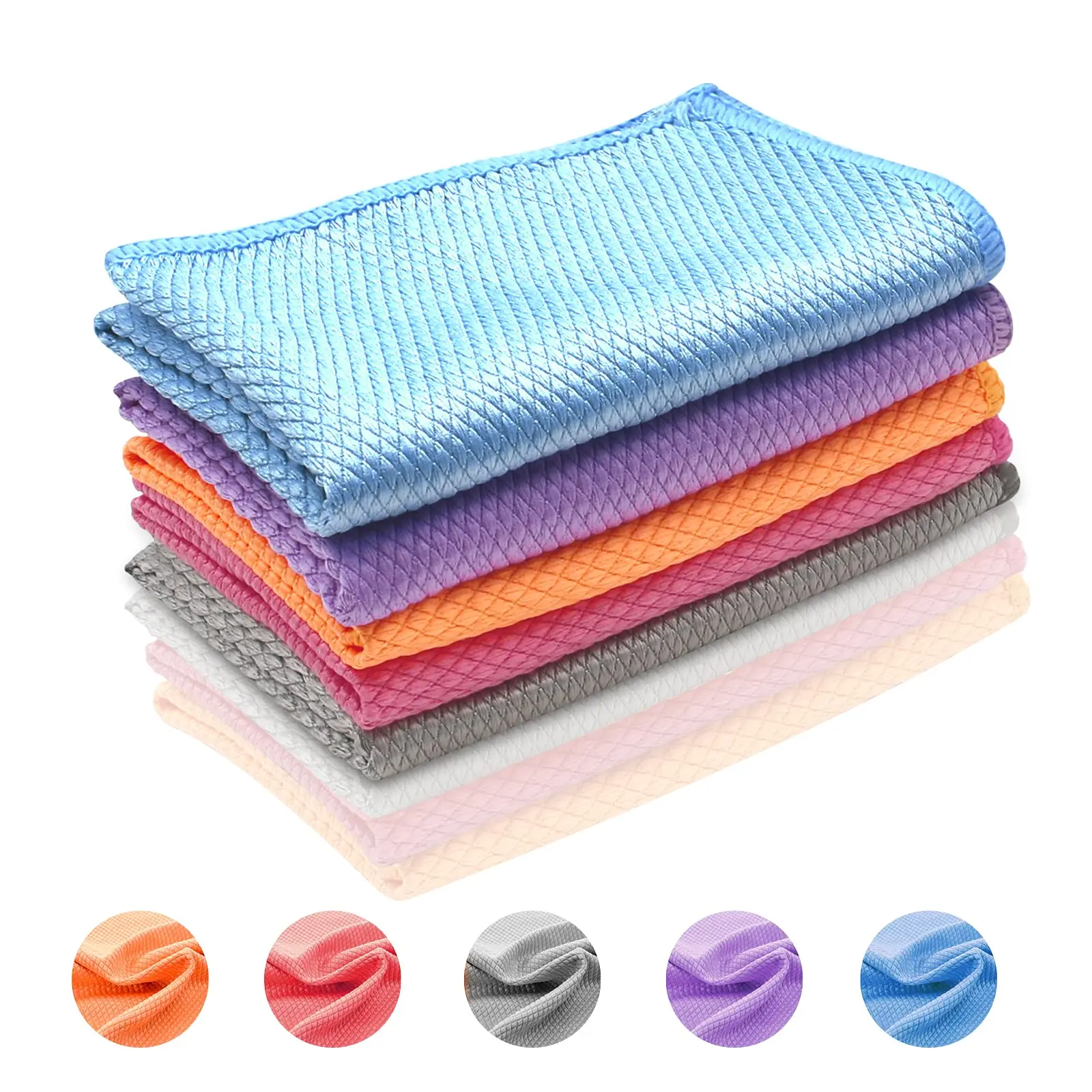 

Super Absorbent Polishing cloth Reusable Microfiber Lint Free Fish Scale Cleaning Cloth