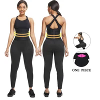 

New Women Workout Jogging Lose Fat Tummy Control Waist Trainer Belt Sauna Sweat One Piece Neoprene Slimming Pants