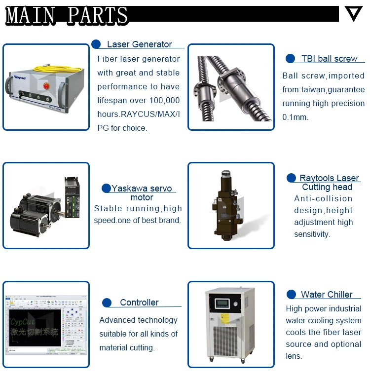 1300*900mm Fiber laser metal cutting machine 500w 1000 watt carbon fiber laser cnc cutting