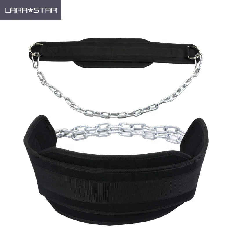 

WS6089 Custom Logo Printing Available Weight Lifting Dipping Dip Belt with Steel Chain for Dips and Pull Ups