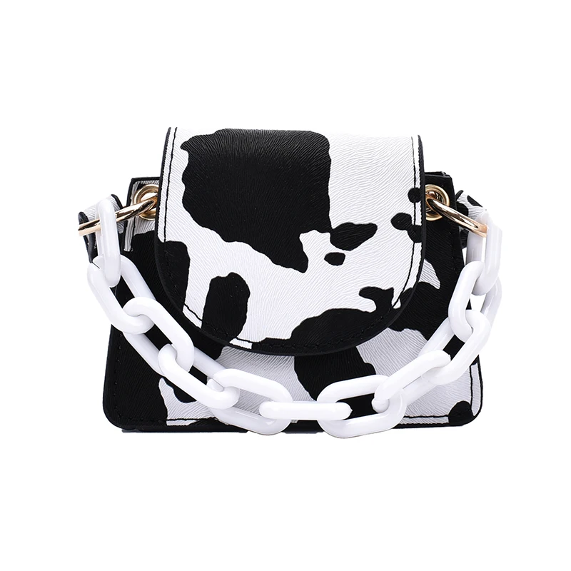 

Fashion Animal Pattern Small Women Handbag Tote Acrylic Chain Mini Leather Bag Women Shoulder