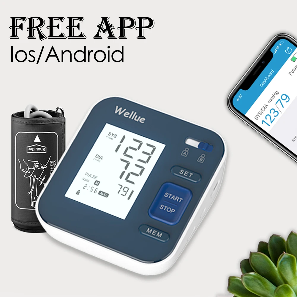 Wellue B02s Bluetooth Blood Pressure Monitor Wrist Electronic