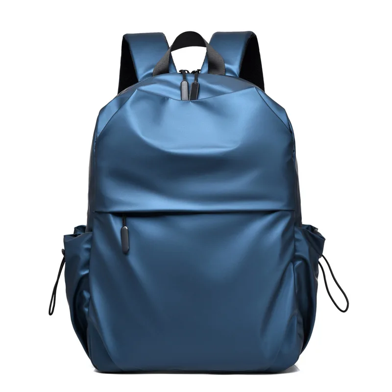 

Best Quality Solid Color Large Knapsack Bag Waterproof Polyester Men's Laptop Backpack Double Zippers Backpacks