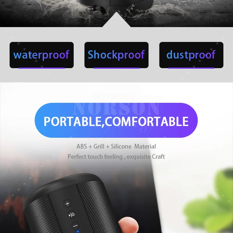 2020 True Wireless IPX5 Professional Computer Home Bass Portable Bluetooth Speaker - ANKUX.COM