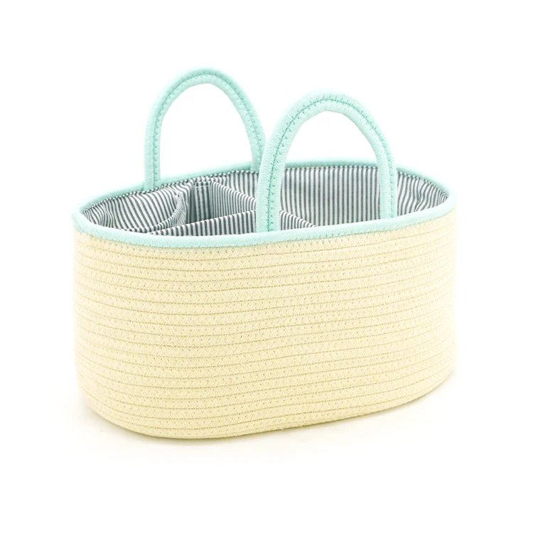 

Luxury Portable Car Travel Large Diaper Caddy Organizer Nursery Storage Bin, Beige