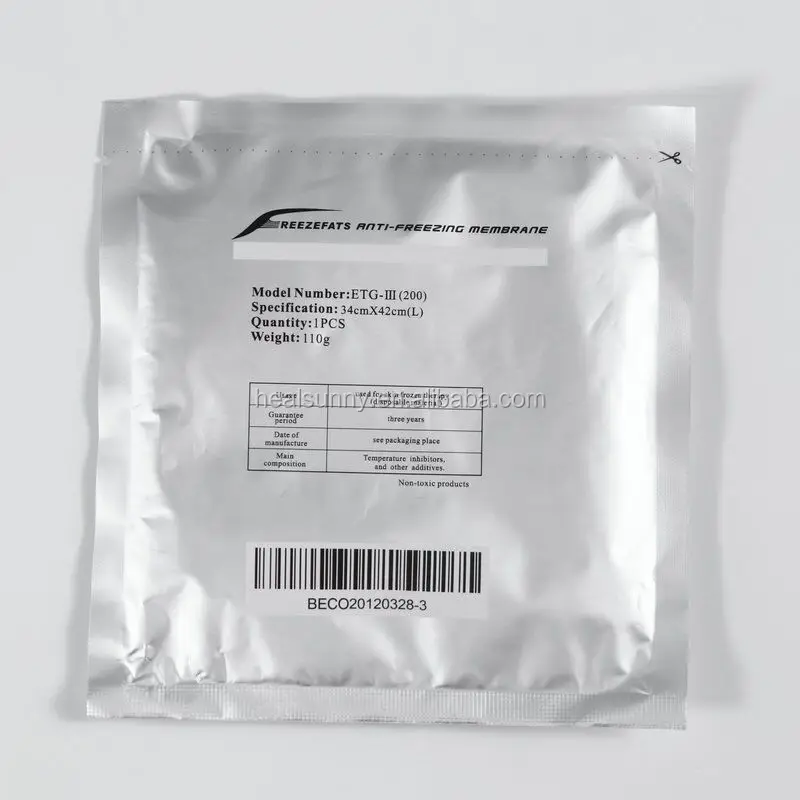 

Cryo pad Cryolipolysis Antifreeze Membrane