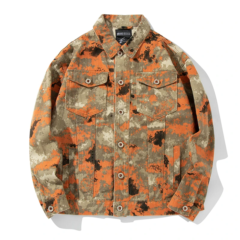 

Spring new style desert camouflage fashionable denim jacket men