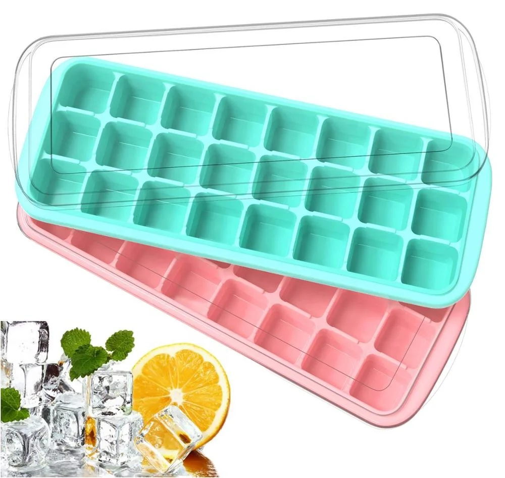 

Custom Food Grade Silicone round Ice Cube Mold Tray 24 hole silicone ice cube tray, Customized color