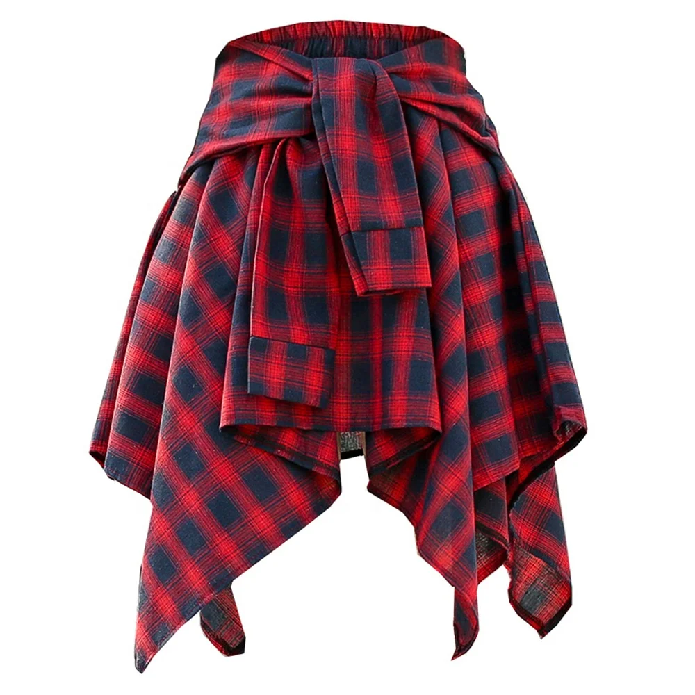 

Skirt Skirt Wholesale Dresses Women Summers New Versatile Women's Trend Lattice Pleated Model Casual Skirt Summer Autumn Mini, Wine red