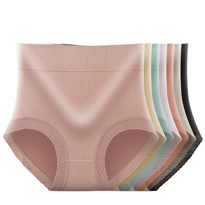 

high waist panties with belly up fresh bright colors breathable cotton fancy slim seamless panties women's panties women briefs