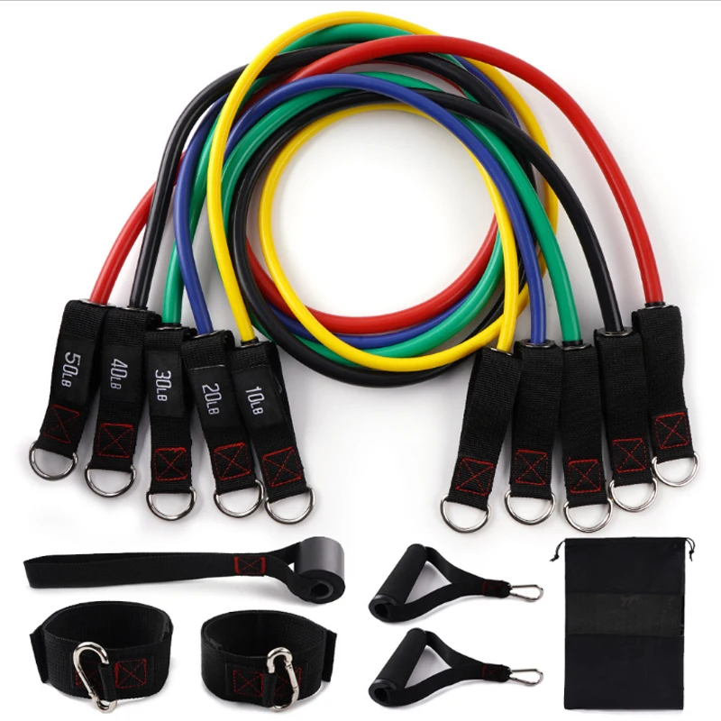 

Low Price Monster Power Door Gym 11 PCS Fitness Resistance Band Set, Customized color