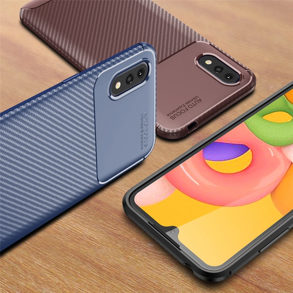 

For Huawei Y9A Case Soft Silicon Cover Carbon Fiber TPU Shockproof Case For Honor 10X 5G P Smart 2021 Mate 40Pro Y5P Y6P Y7P Y8P, 3 colors