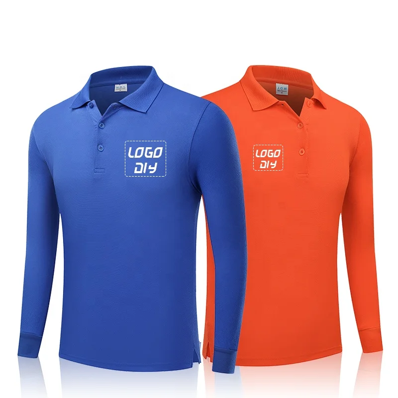 

Hot sale professional factory manufacturing Men's Long Sleeve Casual Solid Golf Polo Shirt for work