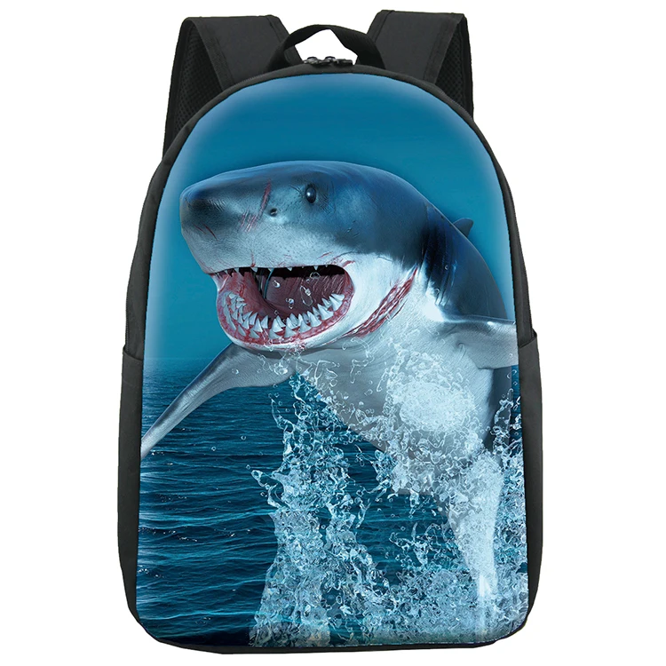 

Fashionable school bags for teenagers shark design custom sublimation school bag for kids children school bags lovely satchel