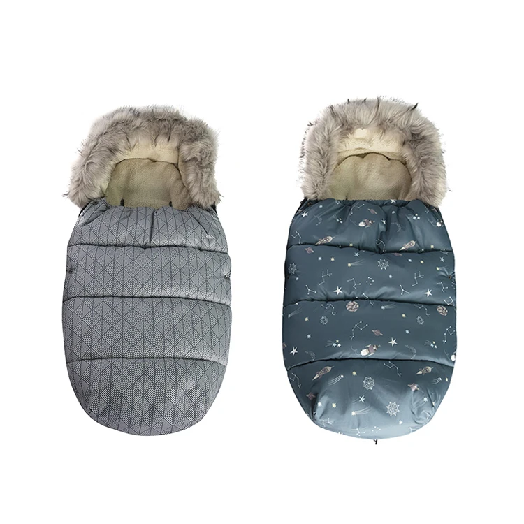 

Wholesale Outdoor Winter Stroller Baby Footmuff Sleeping Bag 2 pack, Customized color