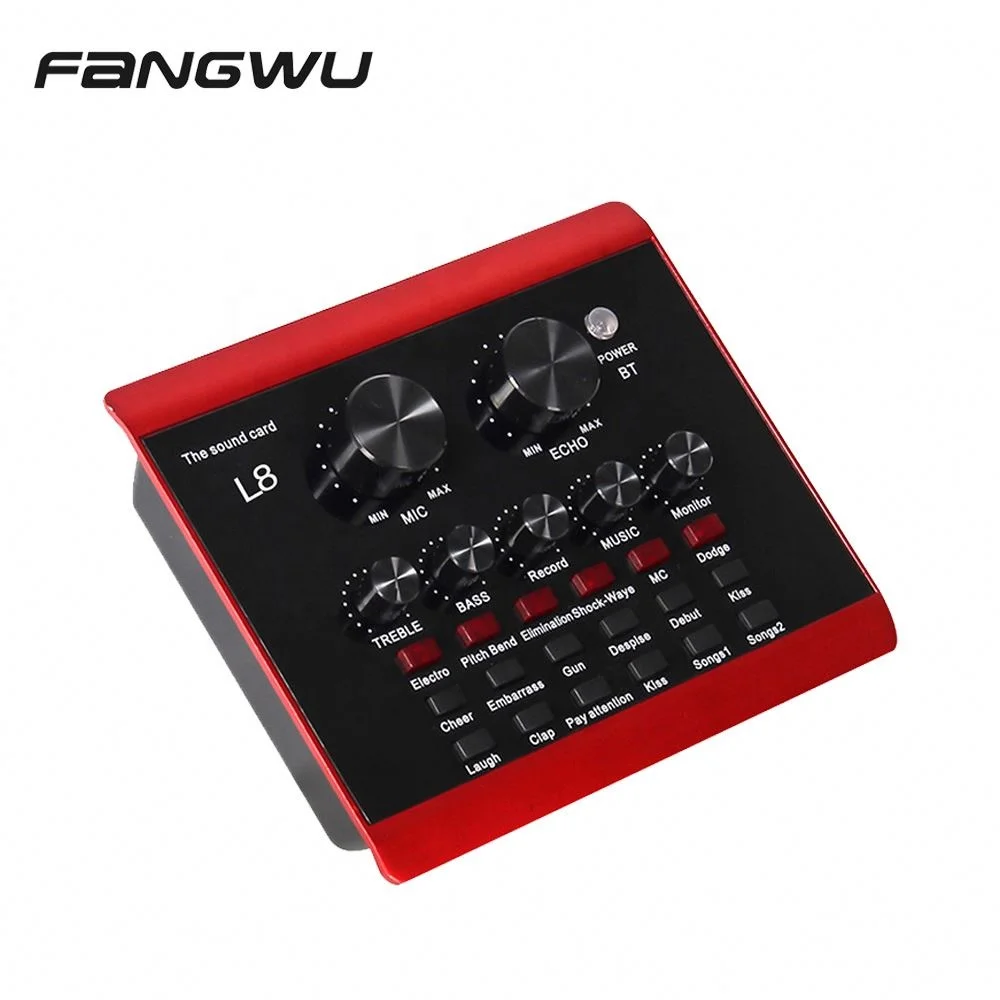 

Wholesale Factory Pro F8 Ready To Ship V8 Sound Card Complete Set, Red