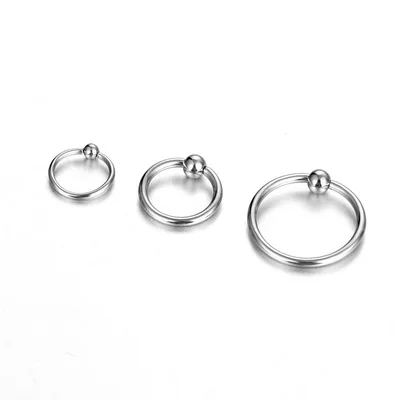 

Wholesale Silver Small Nose Ring Hoop Round Closed Nose Ring Stainless Steel Nose Ring for Women, Picture