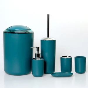 luxury gift boxed 6 Pcs Plastic Gift Set Creative  Decorative Countertop  accessories Bathroom Accessory Set