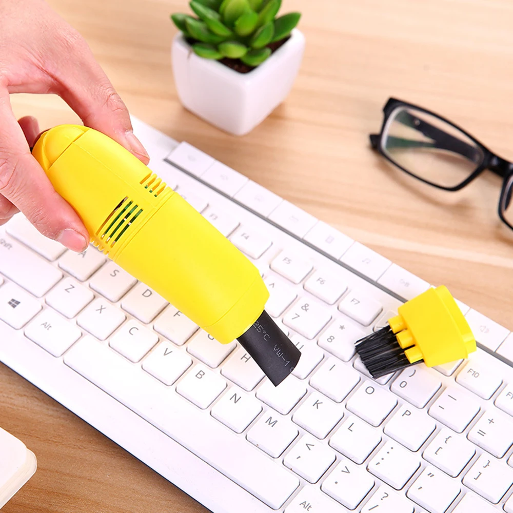 

Computers Laptop Keyboard Handheld Dust Cleaner Vacuum Brush Clean Tool mini usb keyboard cleaner, Black, green, yellow, pink, blue