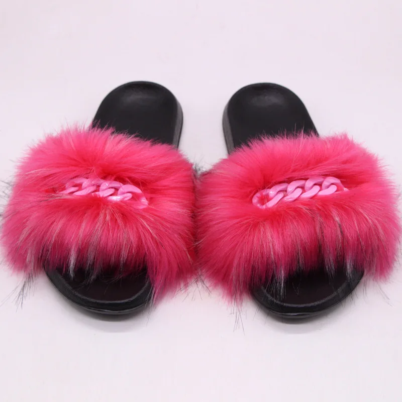 

Factory Wholesale Woman Fur Slippers 2021 Cheap Slippers, 20 colors