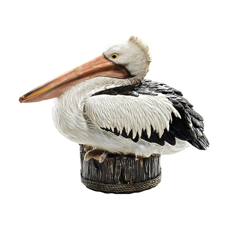Decorative Custom Design Outdoor Garden Birds Resin Coastal Bay Pelican