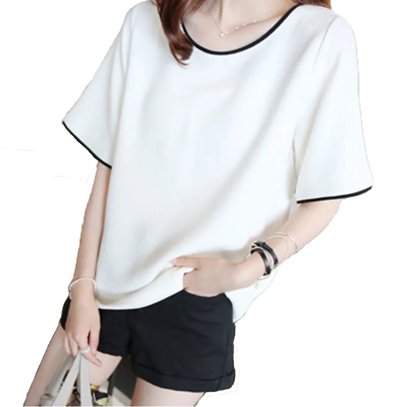 

2019 Big Size Wholesale Simple T-shirt Women O-neck Short Sleeve T-Shirt