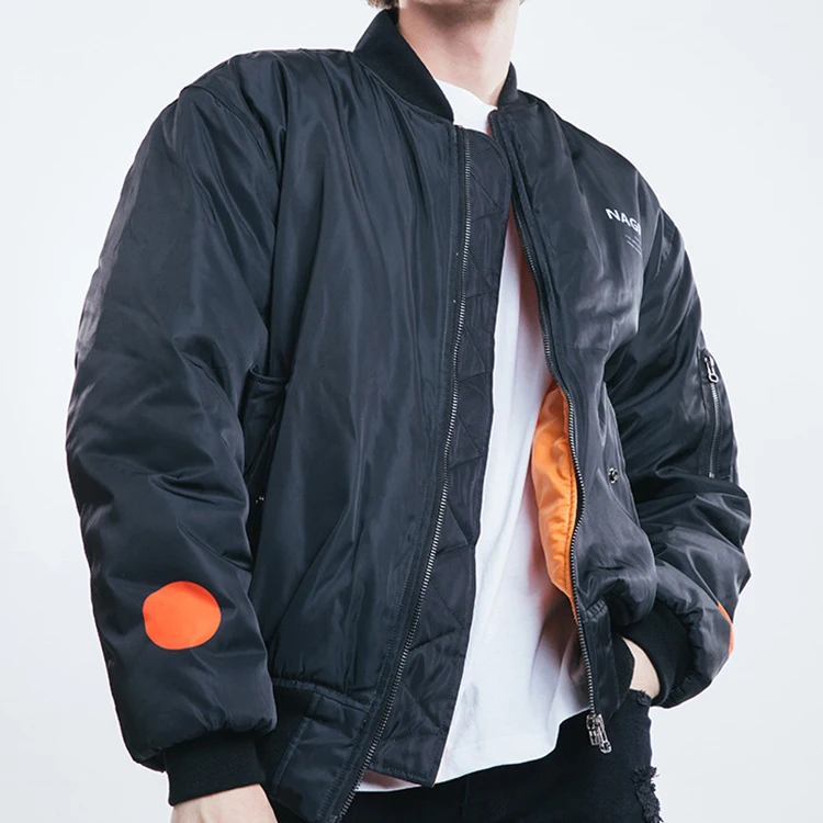 

New Design Printing Outdoor Soft shell Bomber Jacket Men, Black