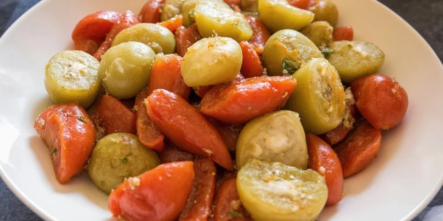 Fermented giardiniera jar with colorful veggies