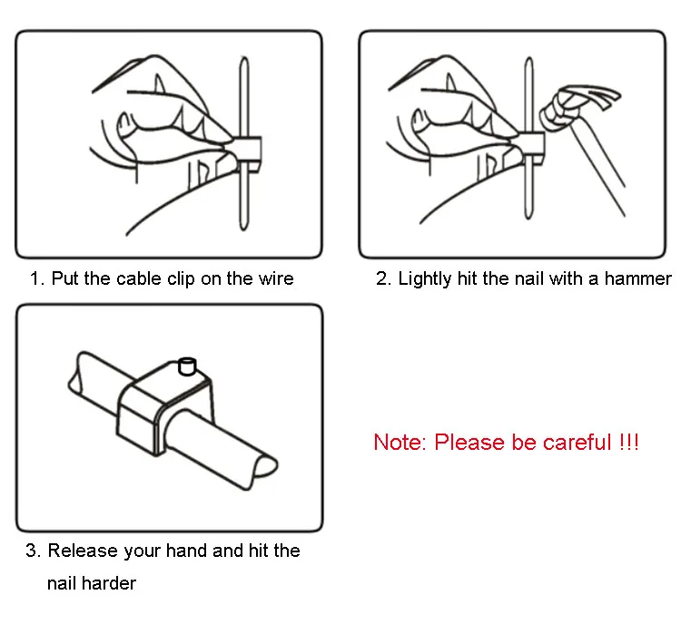 25mm Cable Management CAT5 CAT6 Electrical Dish TV Speak Round Cable Wire Clips