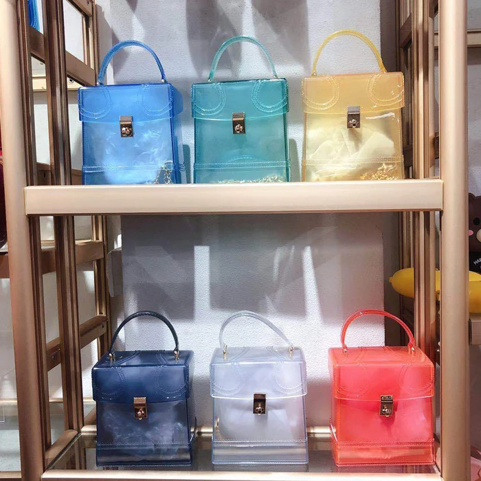 

Factory wholesale 2021 summer new clear bags for girls mini purse for mobile phone candy color jelly bags, Many colors