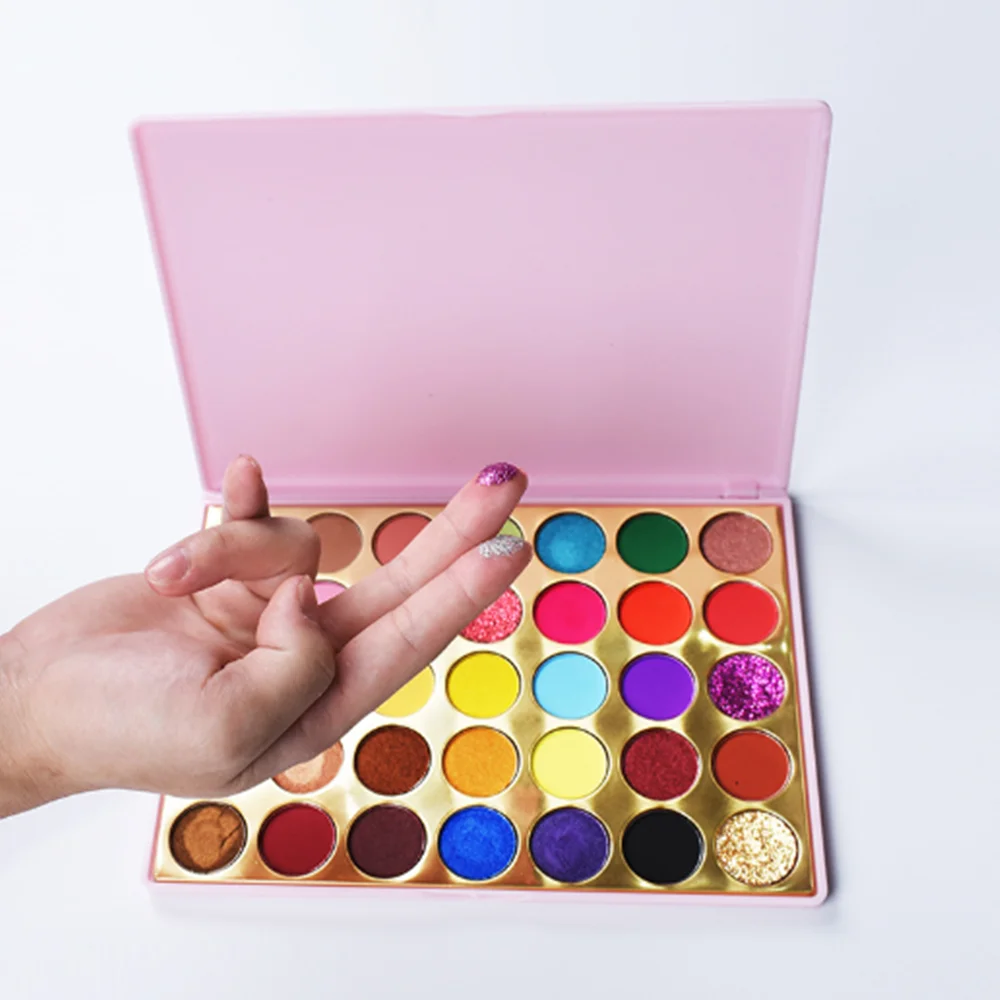 

35 color Glitter shine eye shadow Blush Foundation make up palette Can be customized