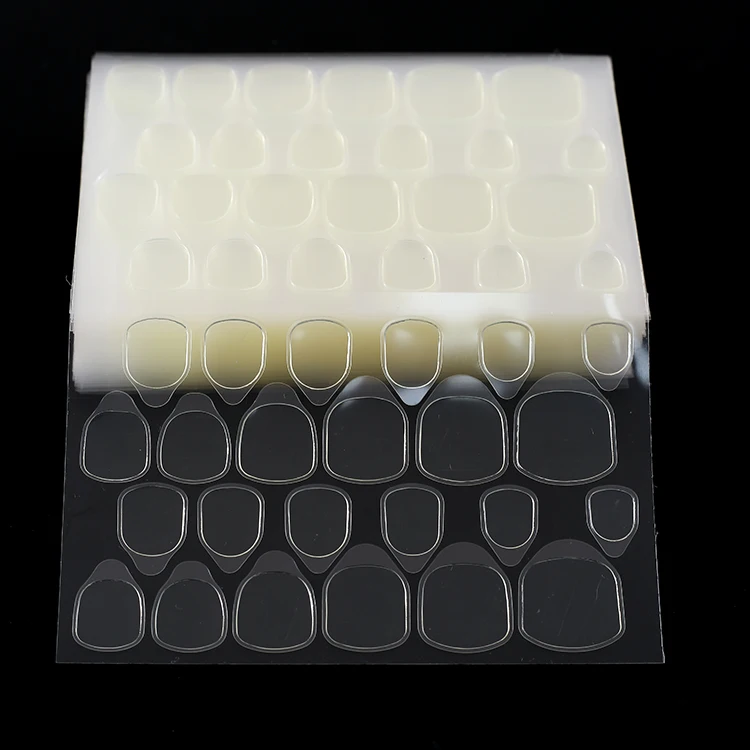 

DIY Nail Art accessories Double-sided Adhesive Transparent Invisible finger Nail Stickers Clip Decals Press On False Nail Tools, Yellow glue