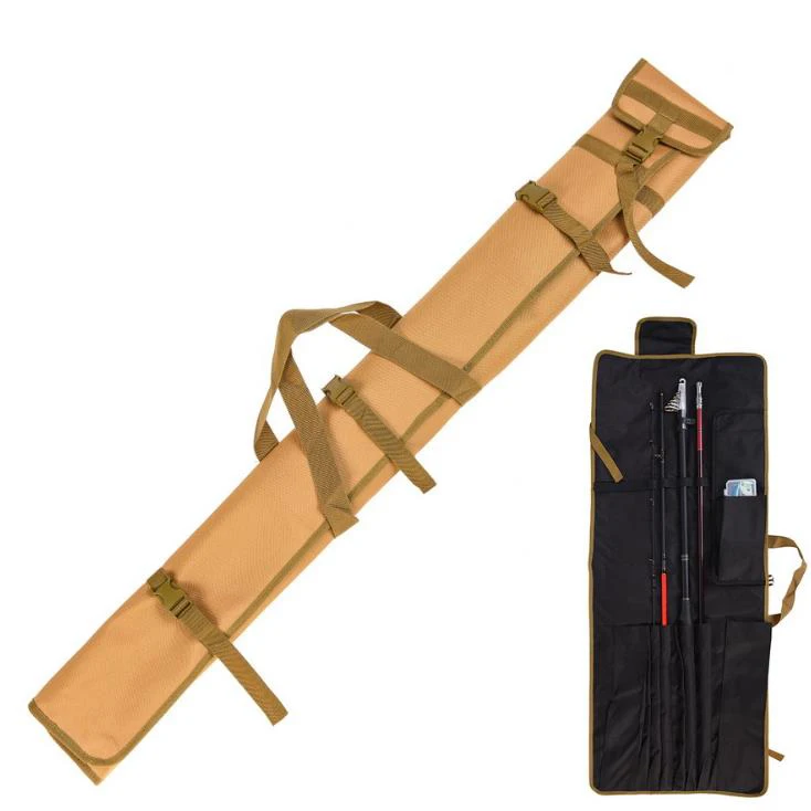 

LEO 1.25M Portable Fishing Rod Holder Bags Multifunctional Tackle Storage Pack Outdoor Single Layer Fishing Accessories Storage, See details