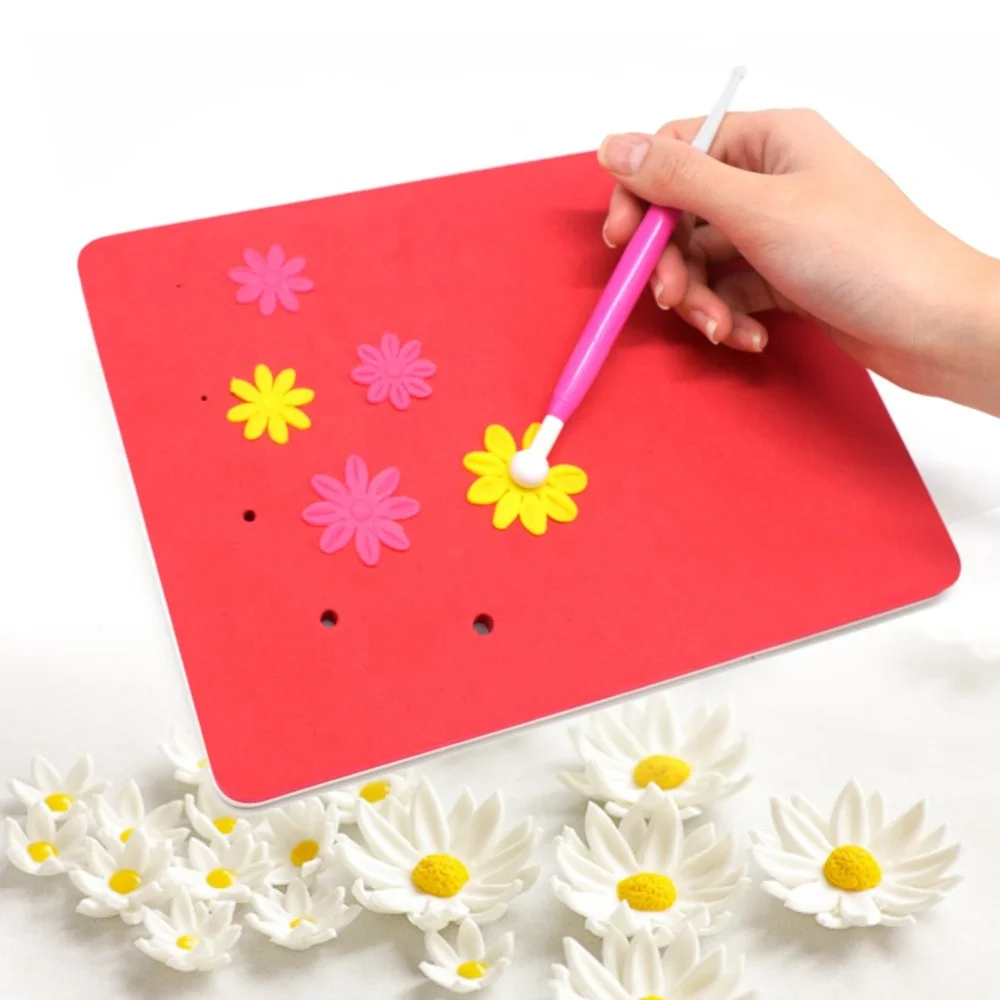 

AK Fondant Flower Modelling Tools Sugarcraft DIY Baking Cake Art Tool 5-holes Shaping Foam Pad Sponge Mat