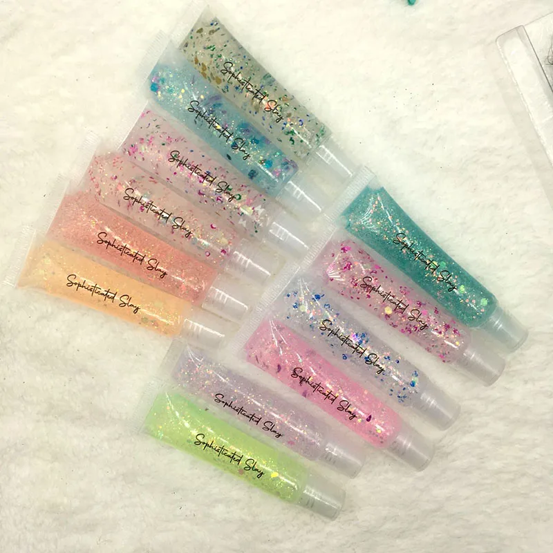 

Clear lip lloss10ml diy liquid lipstick vegan shimmer Lip oil nude shinny lip gloss