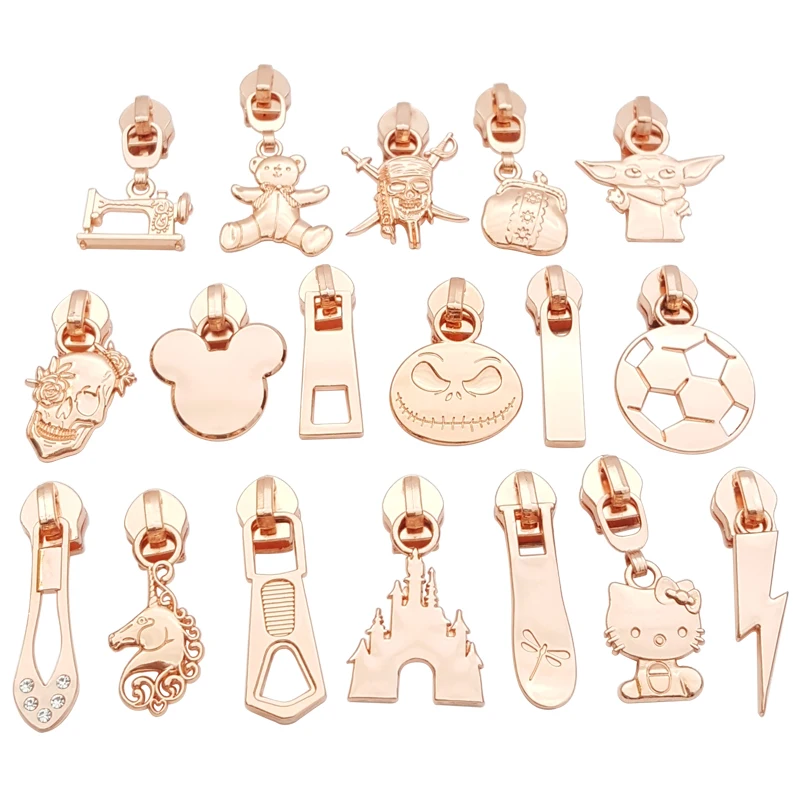 

Hot selling handbag zipper puller logos custom rainbow puller zipper accessory for clothing, Rainbow, silver, gold, antique bornz, etc.