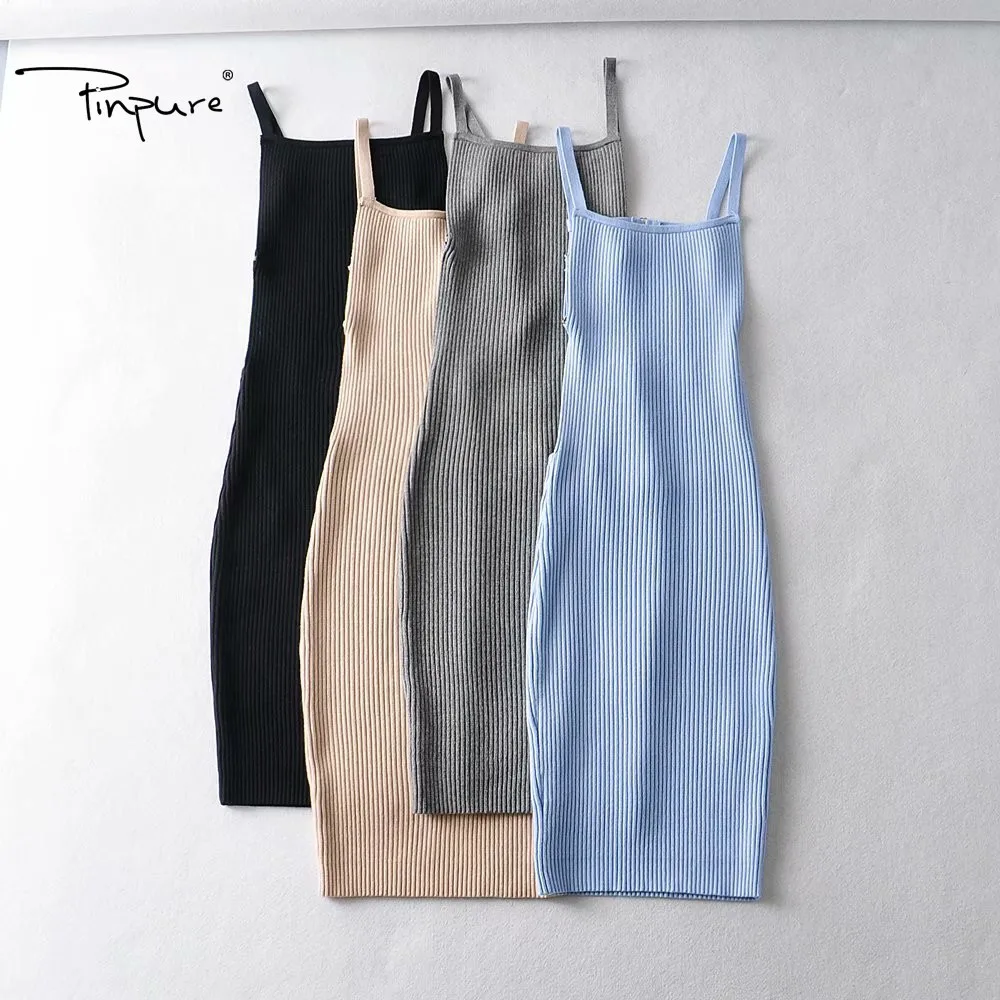 

R40121S women's clothing fashionable knitted sling backless slim dress, Picture color