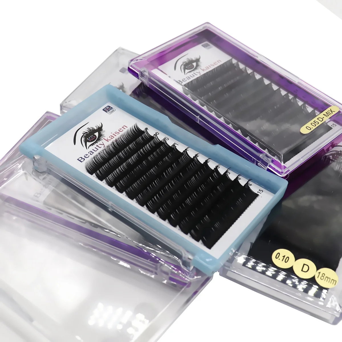 

Individual faux mink lashes tray las eyelash extension, Natural black