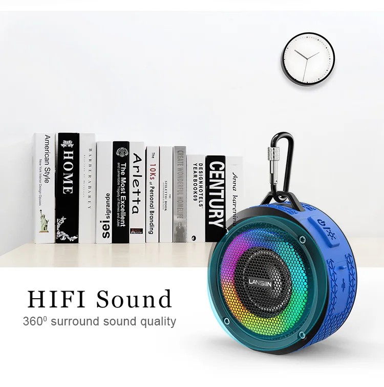 OEM Mini LED IPX7 Bluetooth waterproof sea floating portable wireless outdoor active smart subwoofer speaker for shower bicycle - ANKUX.COM