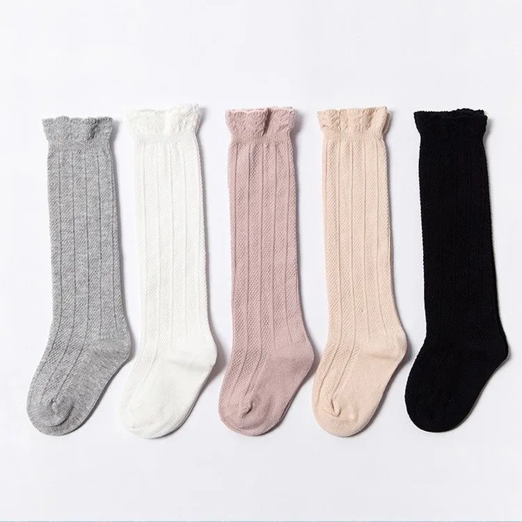 

2022 Lovely Baby Kids Toddlers Girls Knee High Socks Tights Custom Cotton Baby Knee High Socks