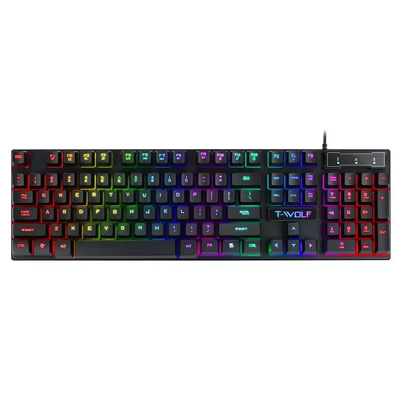 

High quality cheap best rgb usb wired 104 keys computer gaming keyboard Mechanical keyboards T20 usb wired keyboards, Black
