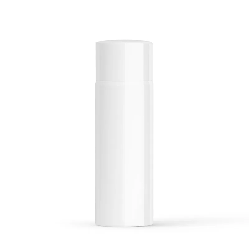 

White color soft touch white cap lotion custom 120ml cream airless cosmetic pump bottle of refillable