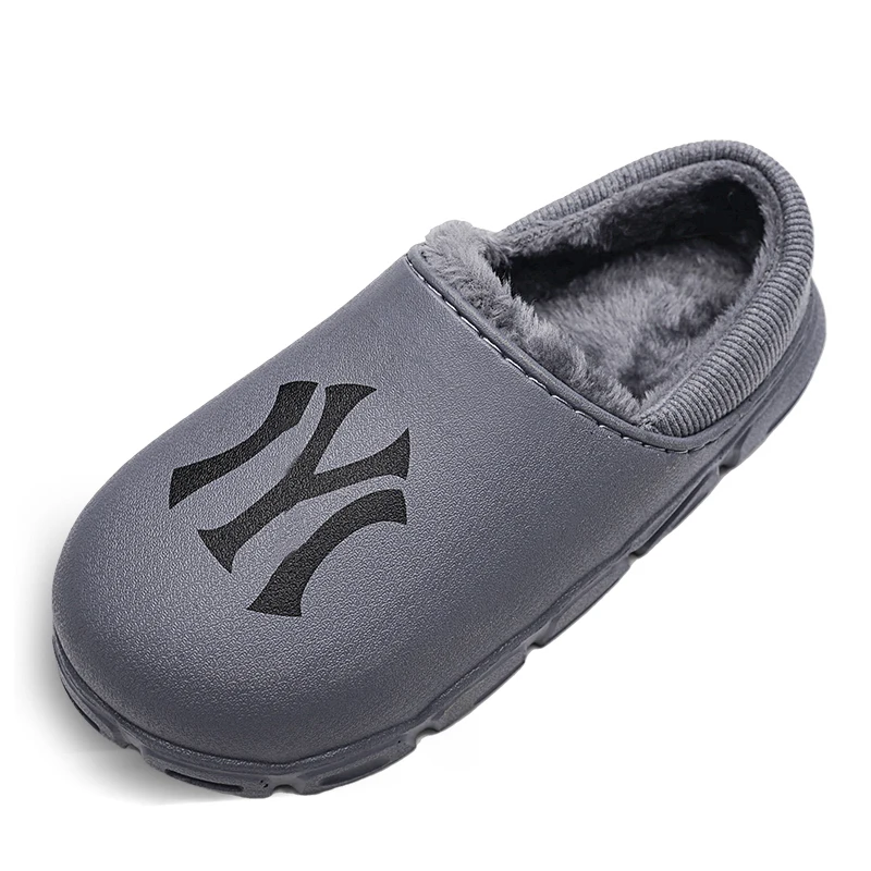 

famous soft eva foam fur slippers heel waterproof warm slippers for men, Customized color