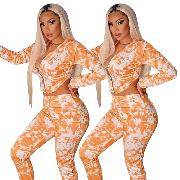 

Autumn new fashion African print women's long-sleeved 2-piece trouser suit