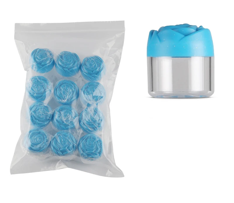 

20g small measure white rose flower cap cream plastic jar