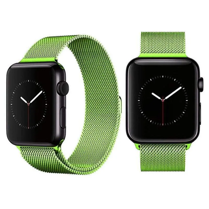 

Chinber 38 40 mm Green Colour Appel Milanese Mesh Watch Straps For Ladies, 18 colors available