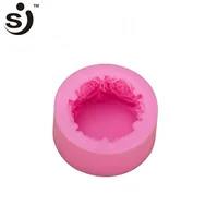 

Hot Selling Round Rose Silicone Candle Making Mold