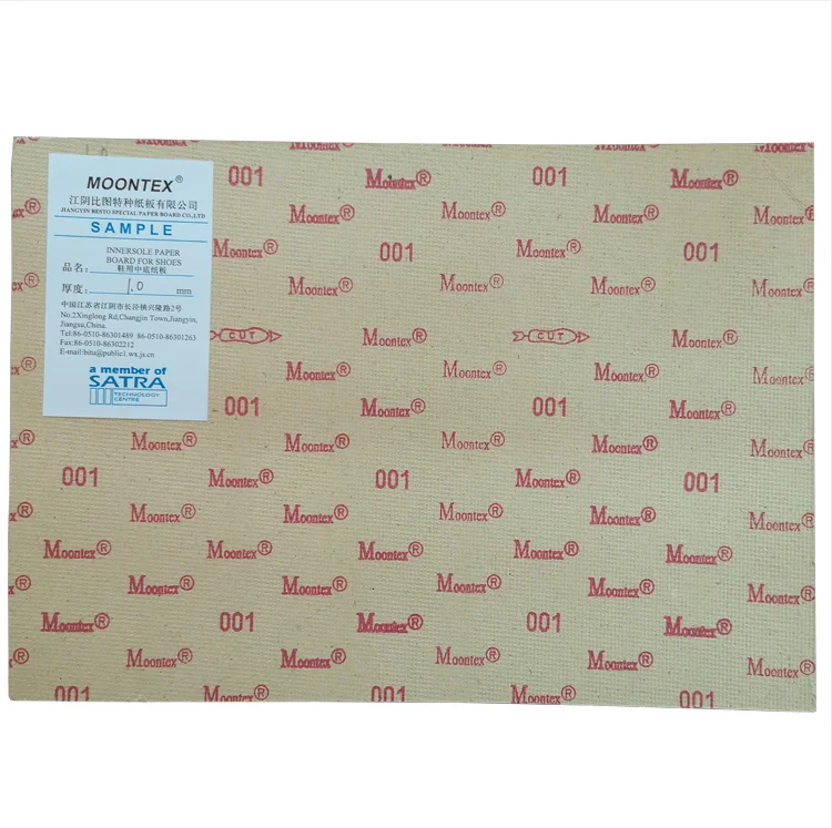 

1.0mm Insole Paper board Cheap price for leather shoes' sole forming 516